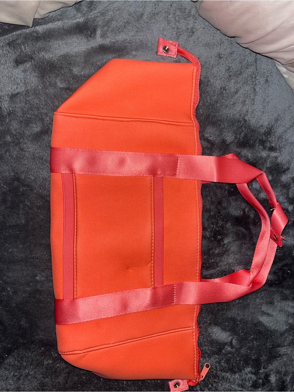 Hot Pink Neoprene Tote Bag with Handles and over the shoulder attachment